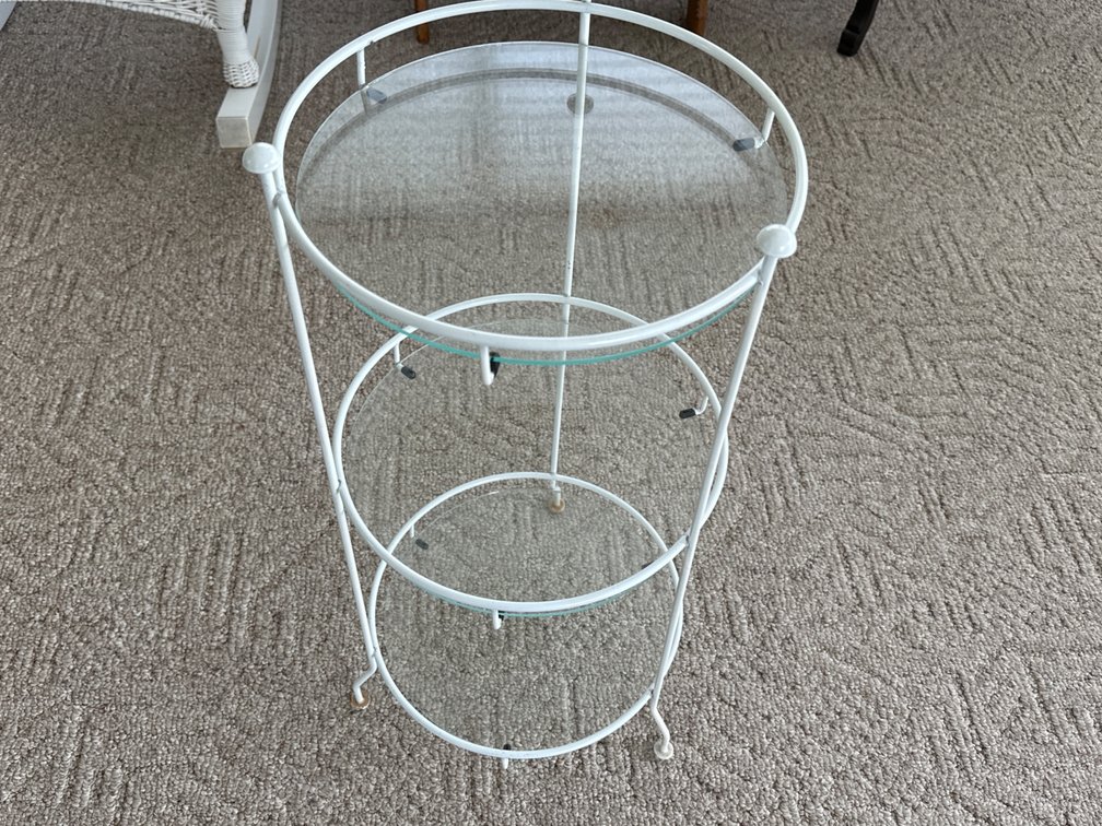 Glass and Metal Shelf-26” High