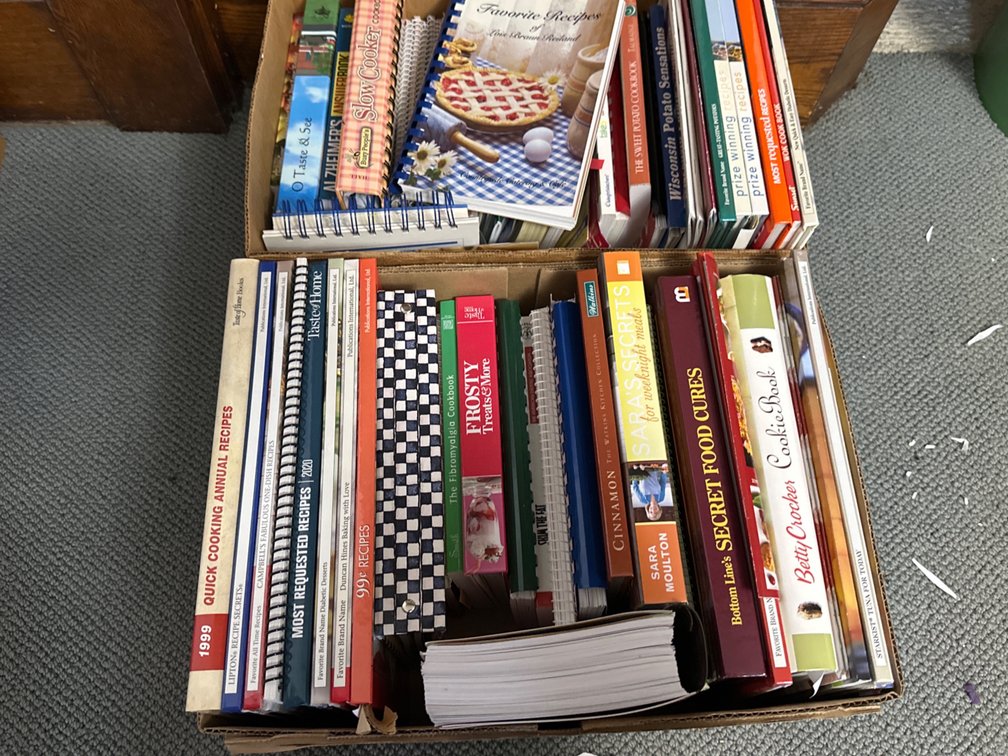 2 Boxes of Cook Books