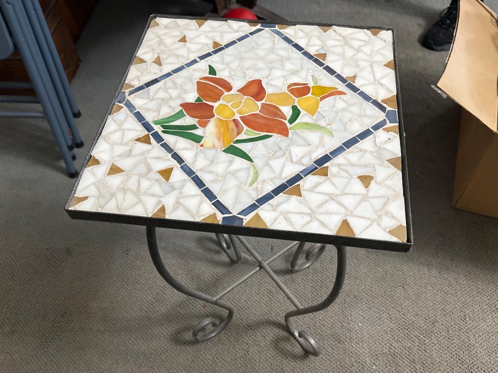 Metal Table, Mosaic Top