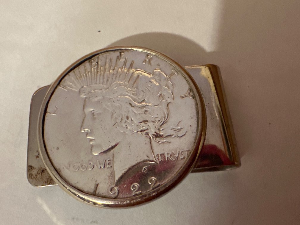 Money Clip Featuring a 1922 Peace Dollar