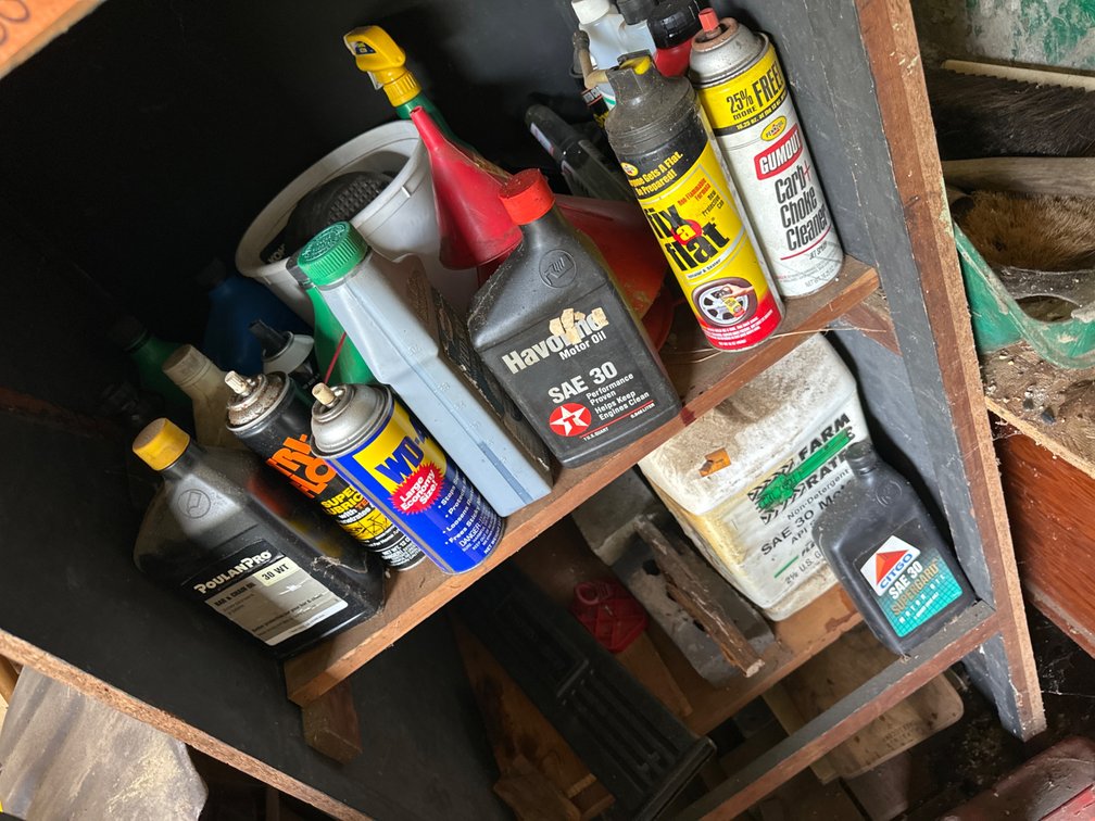 Shelf with Motor Oil