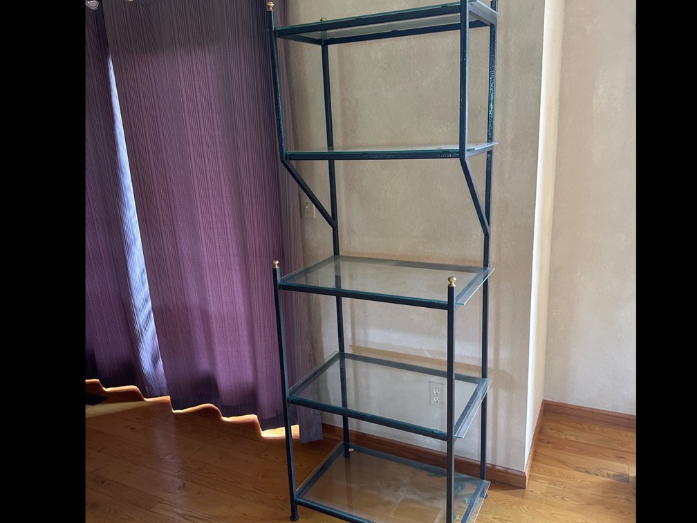 Glass Top with Metal Base Rack-73” X 27” X 18”