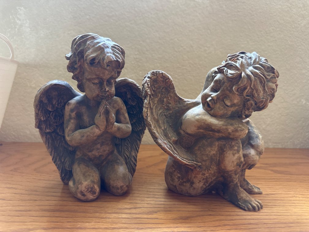 Approx 9” Tall Cherubs
