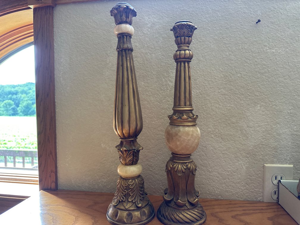 Candle Holders-19” and 17” Tall Taper Holders