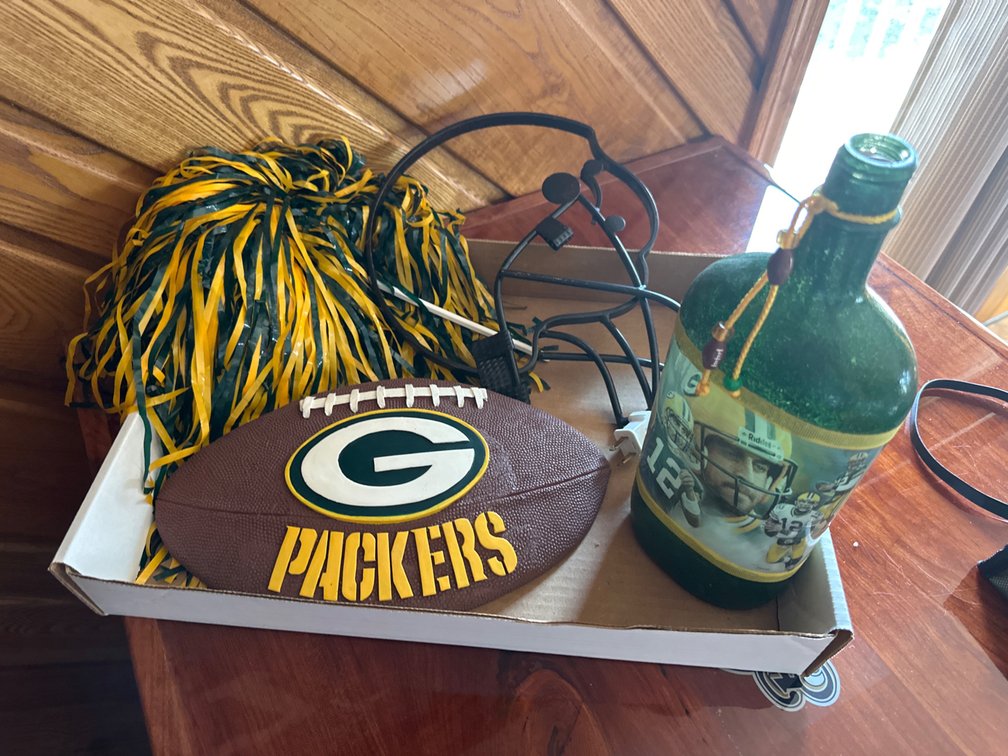 Green Bay Packer Decorations, Metal Helmet