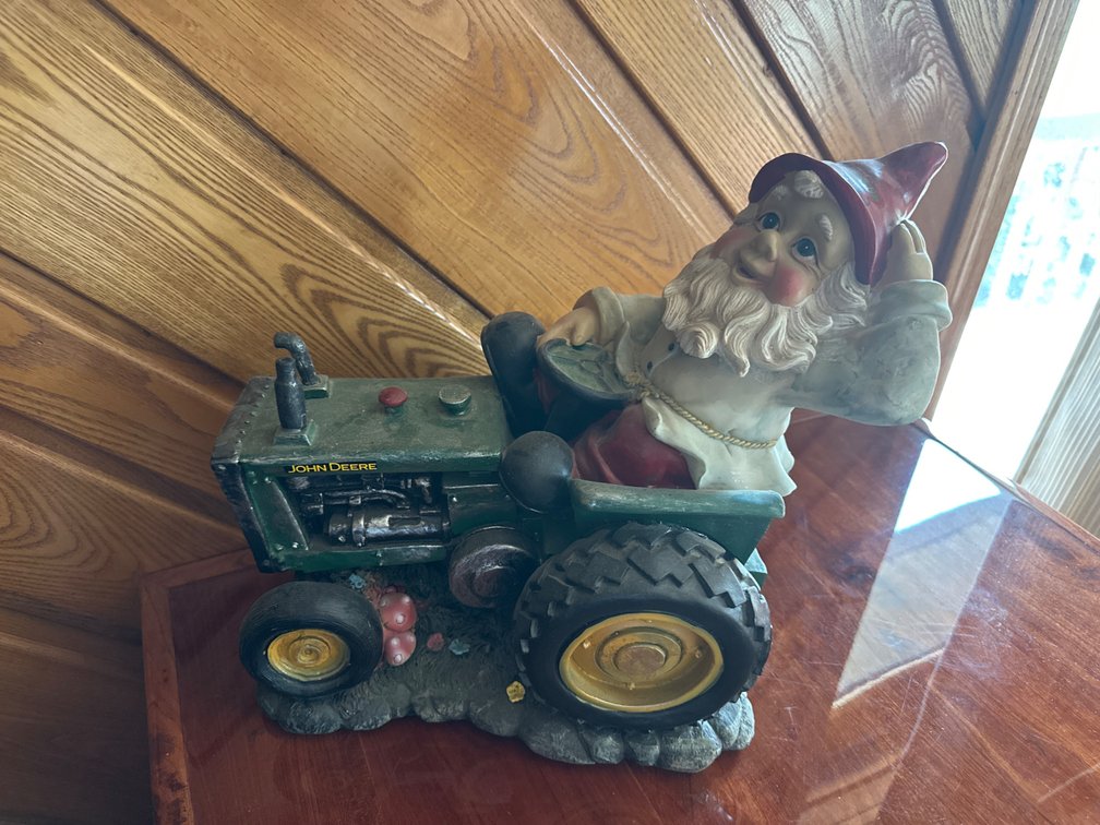 John Deere Tractor Gnome-Approx. 15” X 11”