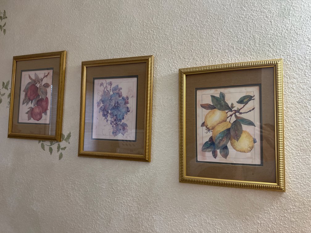 Set of 3 Fruit Pictures-15.5” X 13”