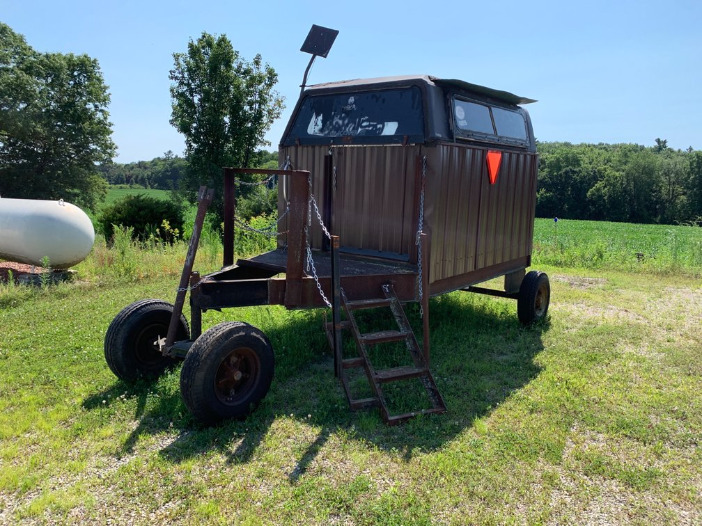 Home Built Hunting Trailer with Metal Trailer, Contents