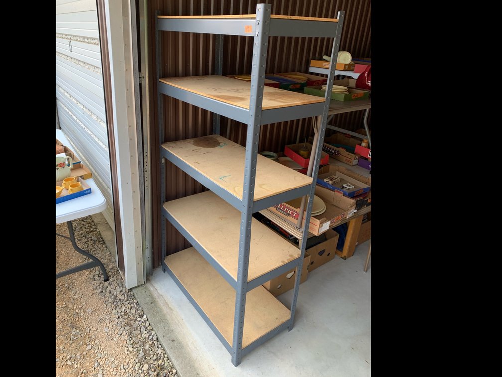 Metal and Wood Shelf 6’x 3’ x 18”