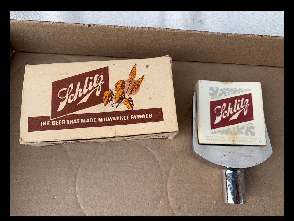 Vintage Schlitz Salt And Pepper Shakers And A Tapper