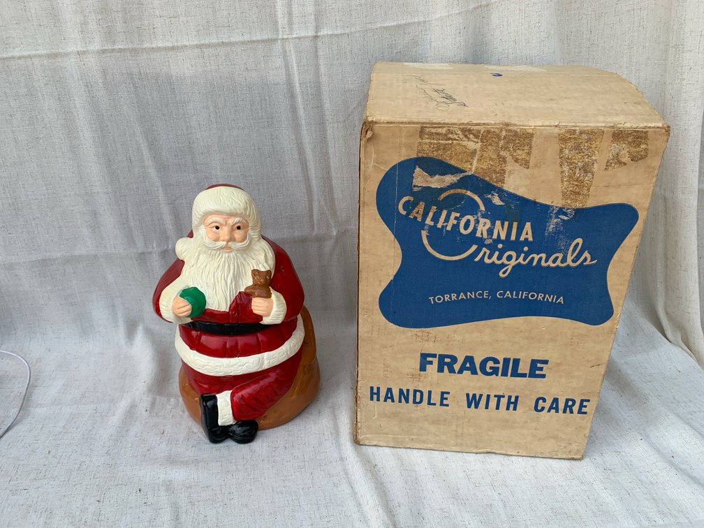 Vintage Santa Cookie Jar 12” Tall