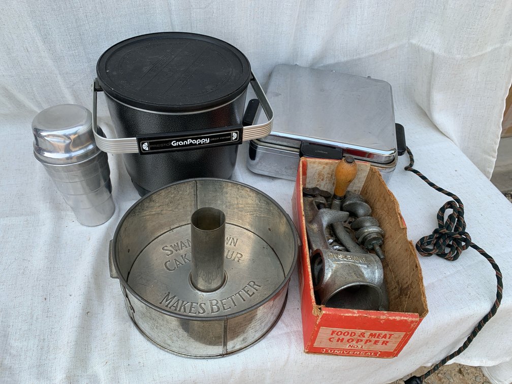 Vintage Electric Waffle Maker, Fry Daddy And Cake Pans