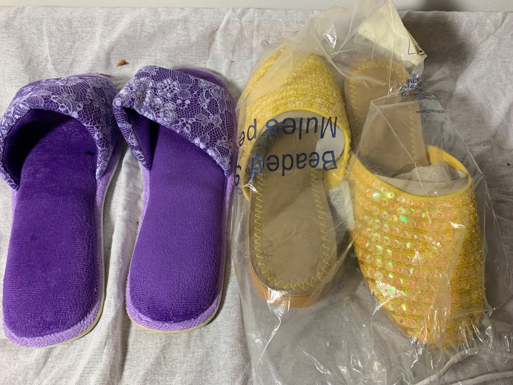 Size Large (9-10) Beaded Mules & Slippers