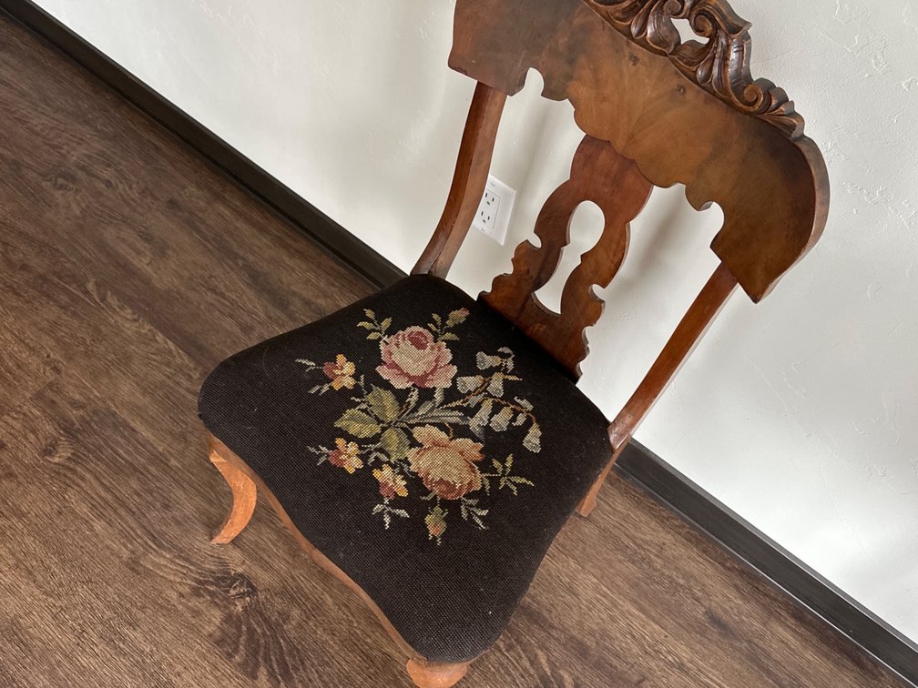 Vintage Needlepoint Chair