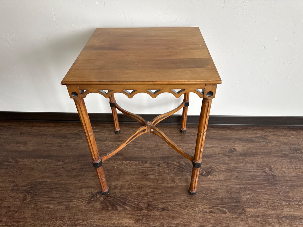 Antique Wood Side Table-27” X 20” X 20”