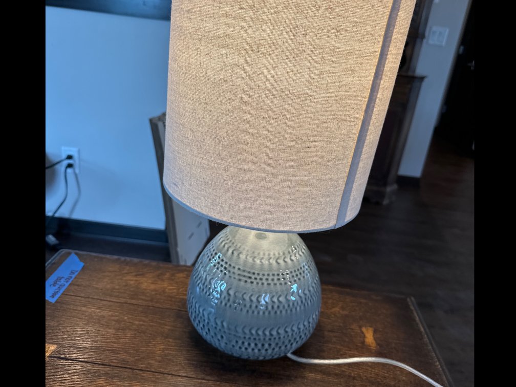 Pair of Table Lamps-Gray in Color