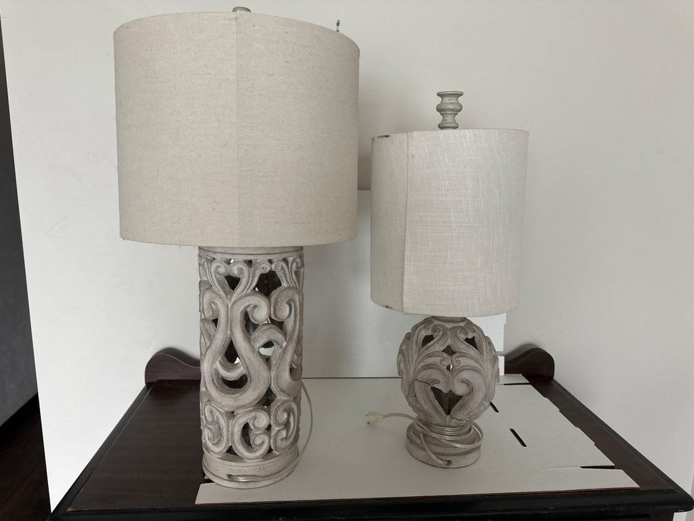 Pair of Table Lamps-1 With Small Cracks