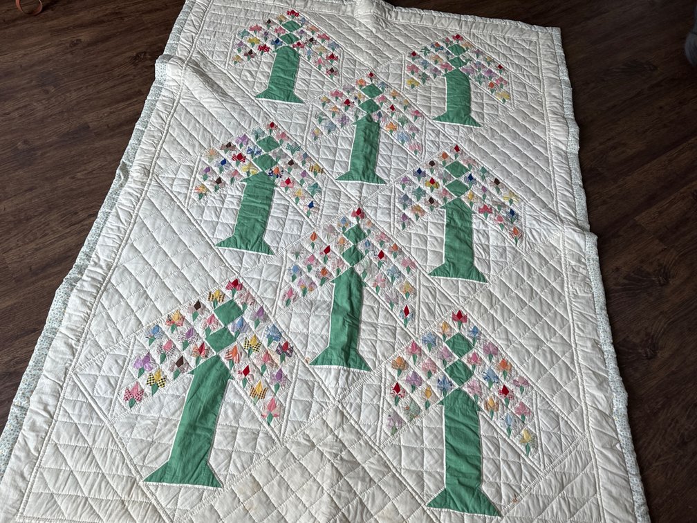 Hand Sewn Vintage Comforter-92” X 64”