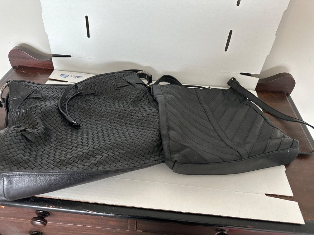 Larger Black Leather Purses
