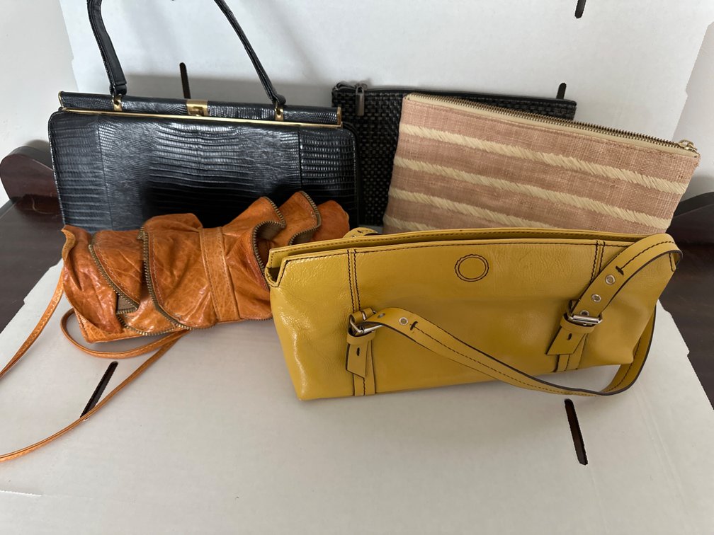 Vintage Clutch and a Variety of Purses