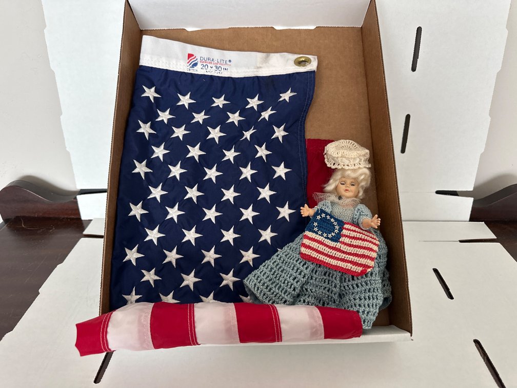 20” X 30” Flag and Betsy Ross Doll