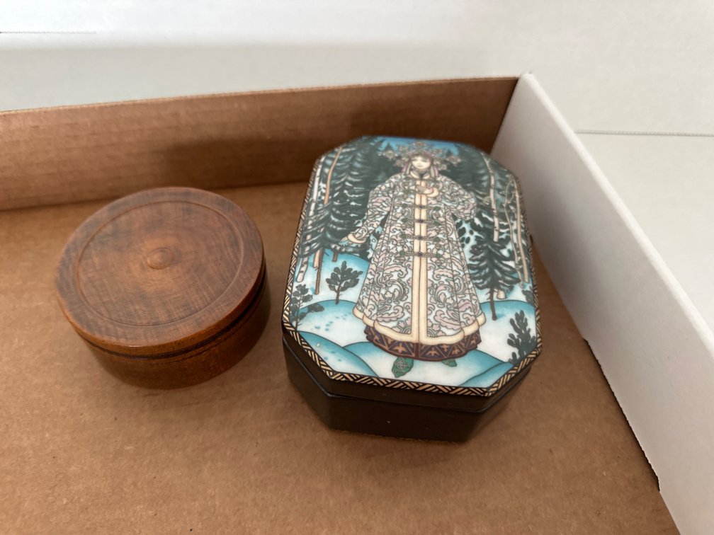 Russian Fairy Tale Trinket and Wood Trinket Box