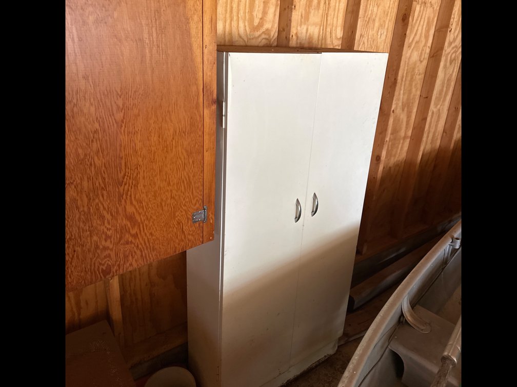 Metal Cabinet - In Garage- 63.5” X 30” X 12”