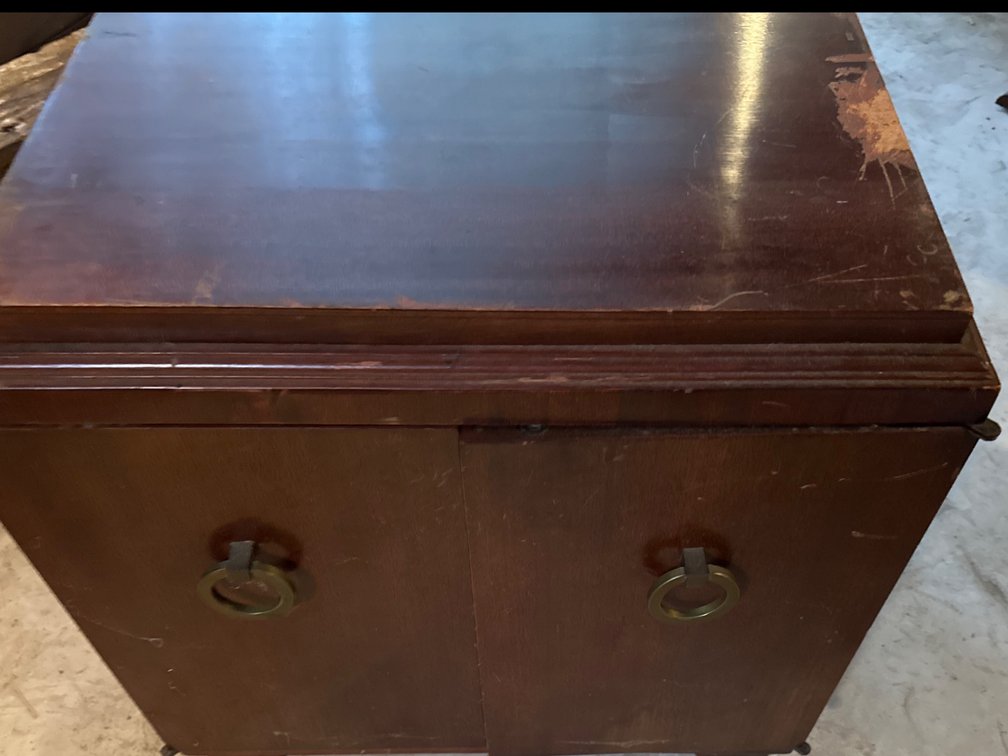 Wood End Table/Cabinet-23” X 21.5” X 21.5”