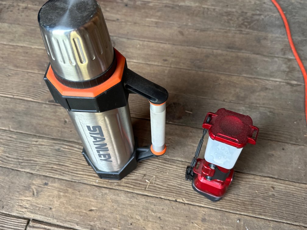 Camp Light and Stanley Thermos