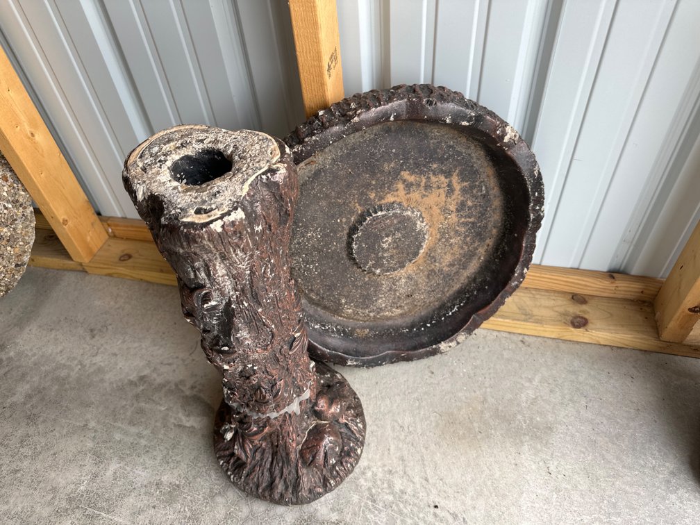 2 Piece Concrete Bird Bath-26” Tall