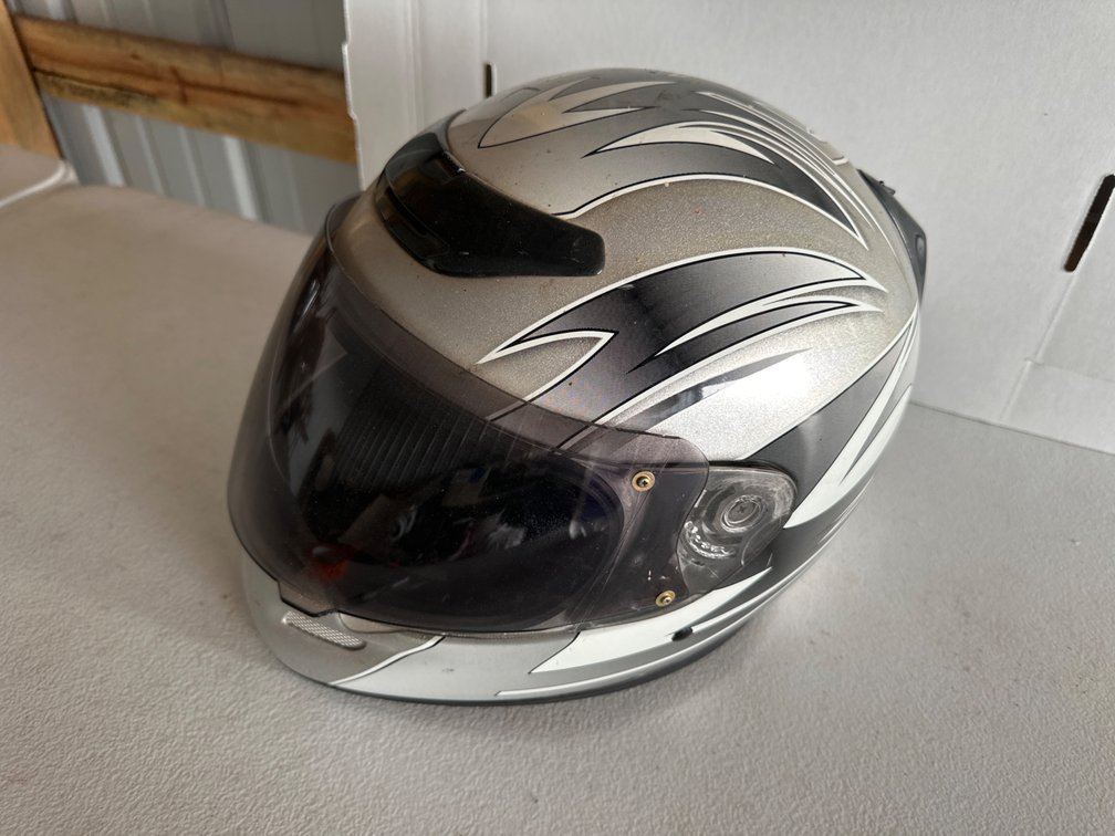 Raider Silver Helmet-Large