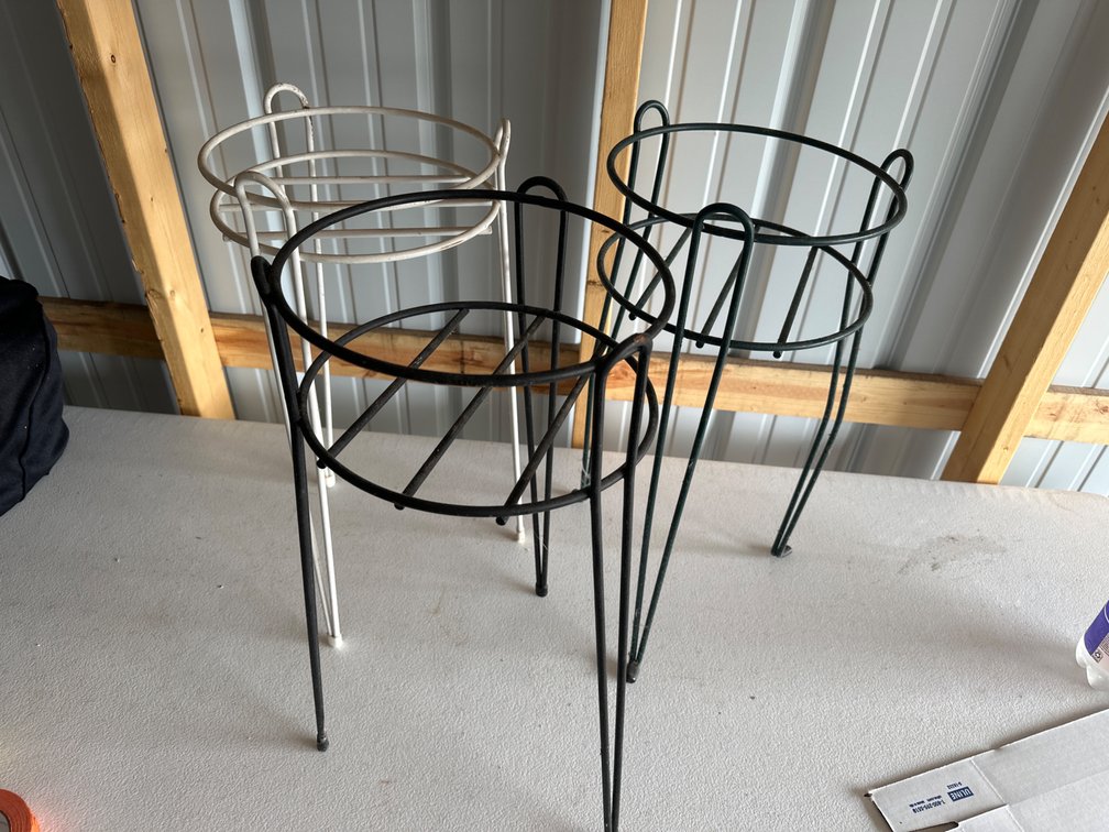 Plant Stands-Green, Black and White