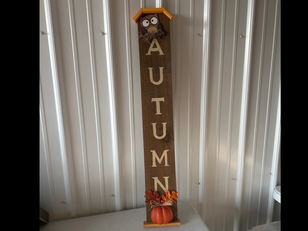Autumn Wood Sign 37” Tall