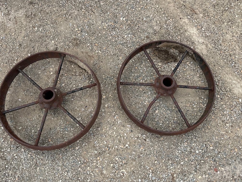 2 Small Metal Wheels-14” Round