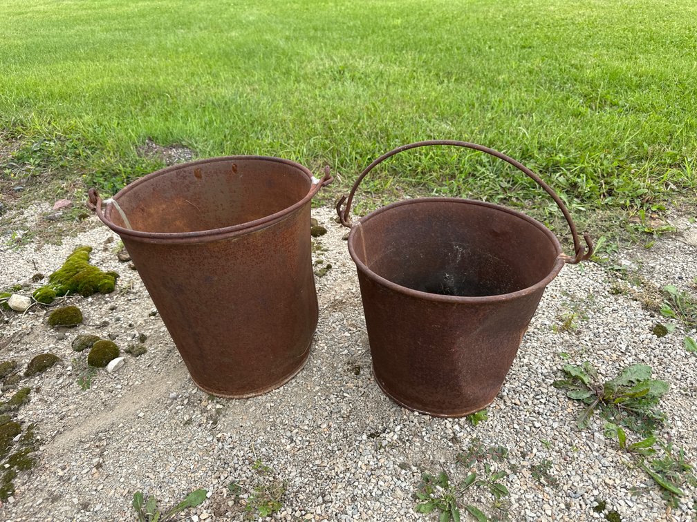 2 Rusty Pails