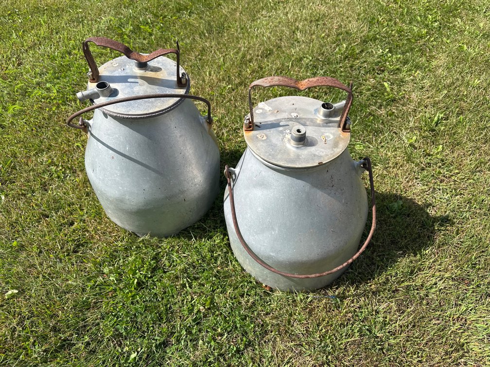 Old Milk Containers