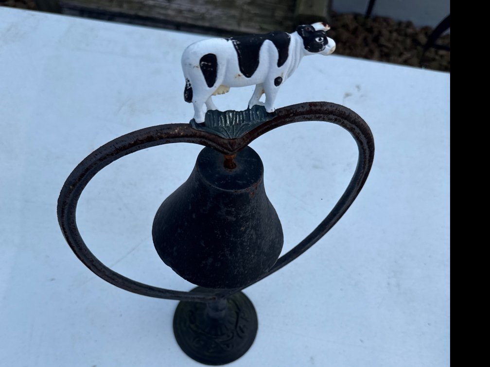 Metal Bell with Cow