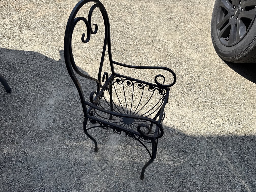 Metal Planter Chair-28” High