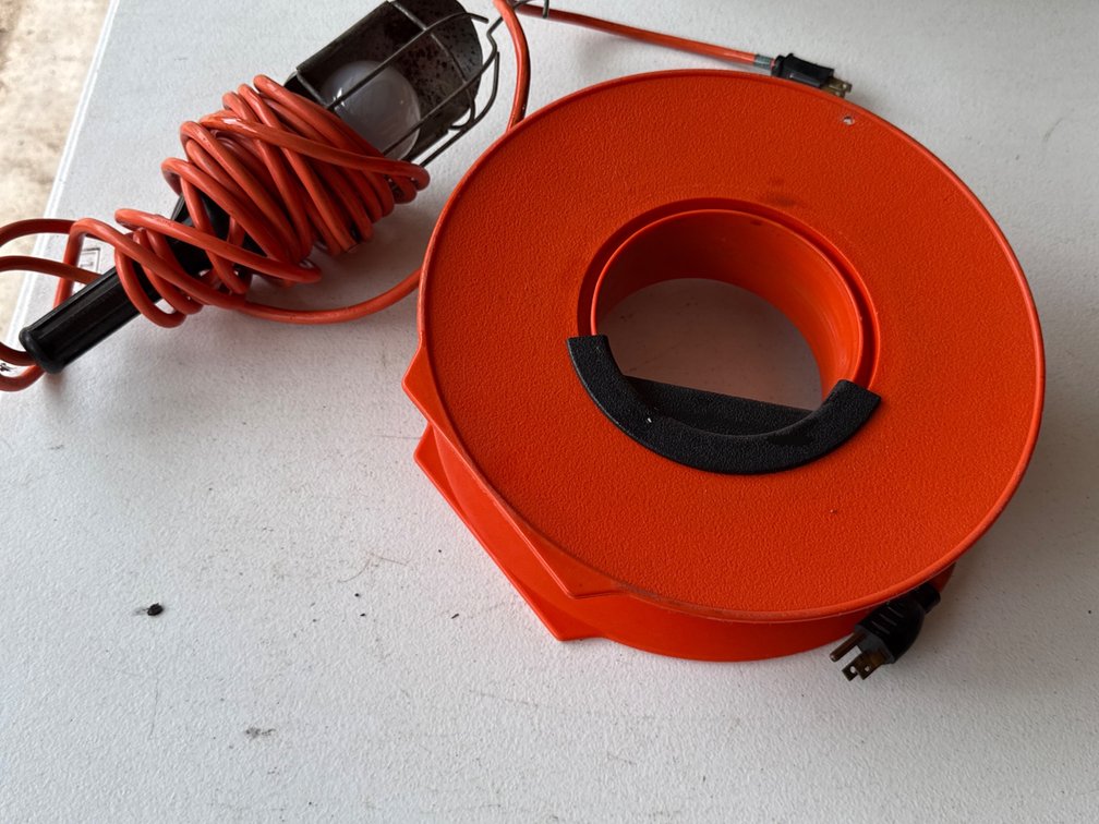Extension Cord, Reel and Trouble Light