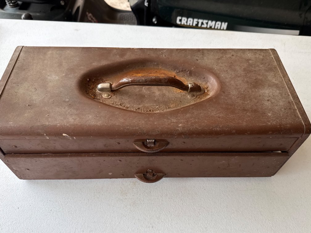 Metal Tackle Box with Fishing Tackle
