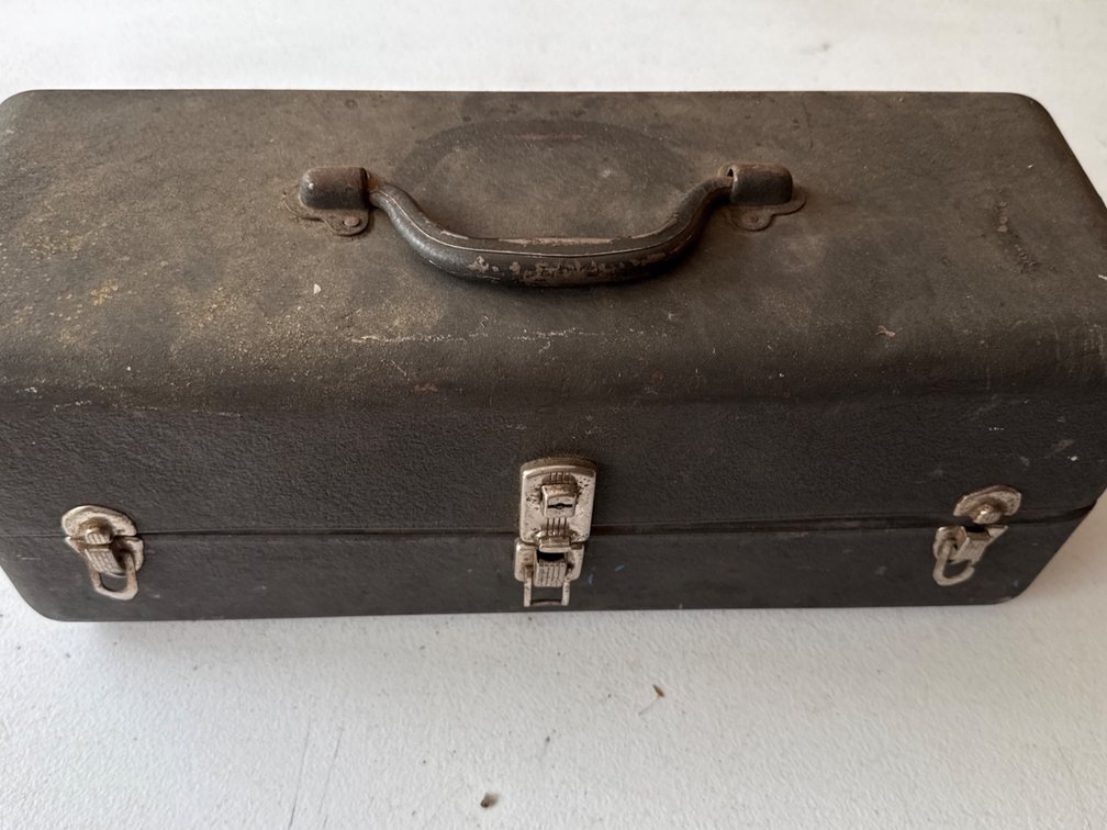 Metal Tackle Box with Contents