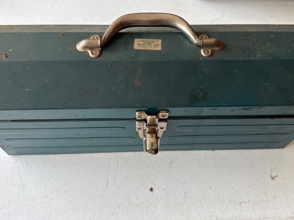 Metal Toolbox with Hardware