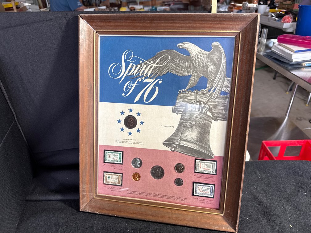 Spirit Of ‘76 Framed Coins And Stamps
