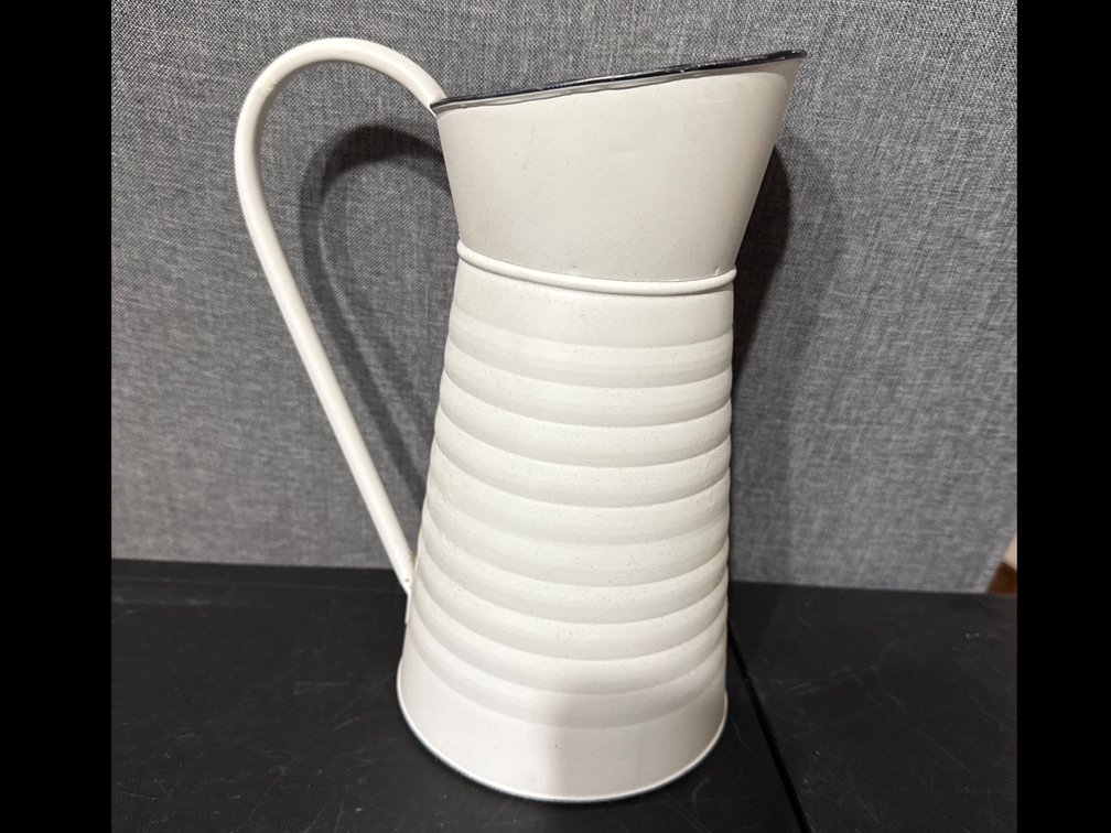 10” Decorative Enamelware Pitcher
