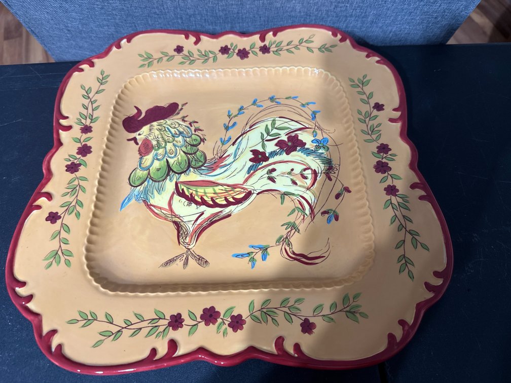 13.5” X 13.5” Rooster Plate