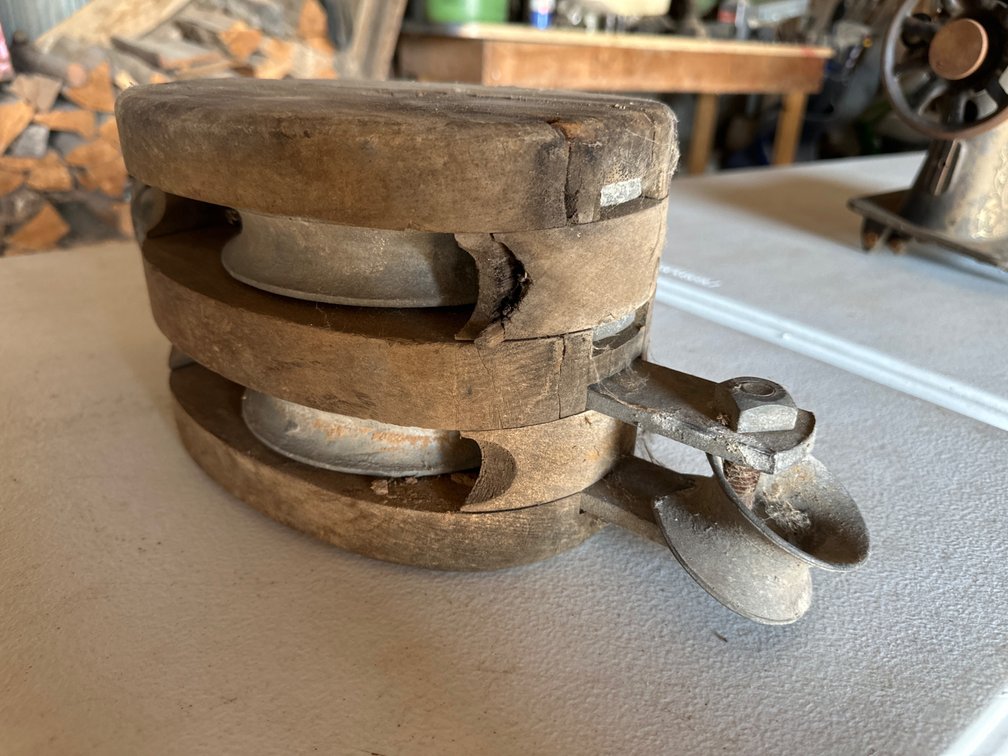 Large Vintage Pulley