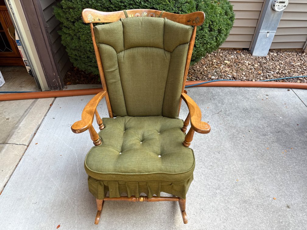Vintage Hand-Painted Rocking Chair