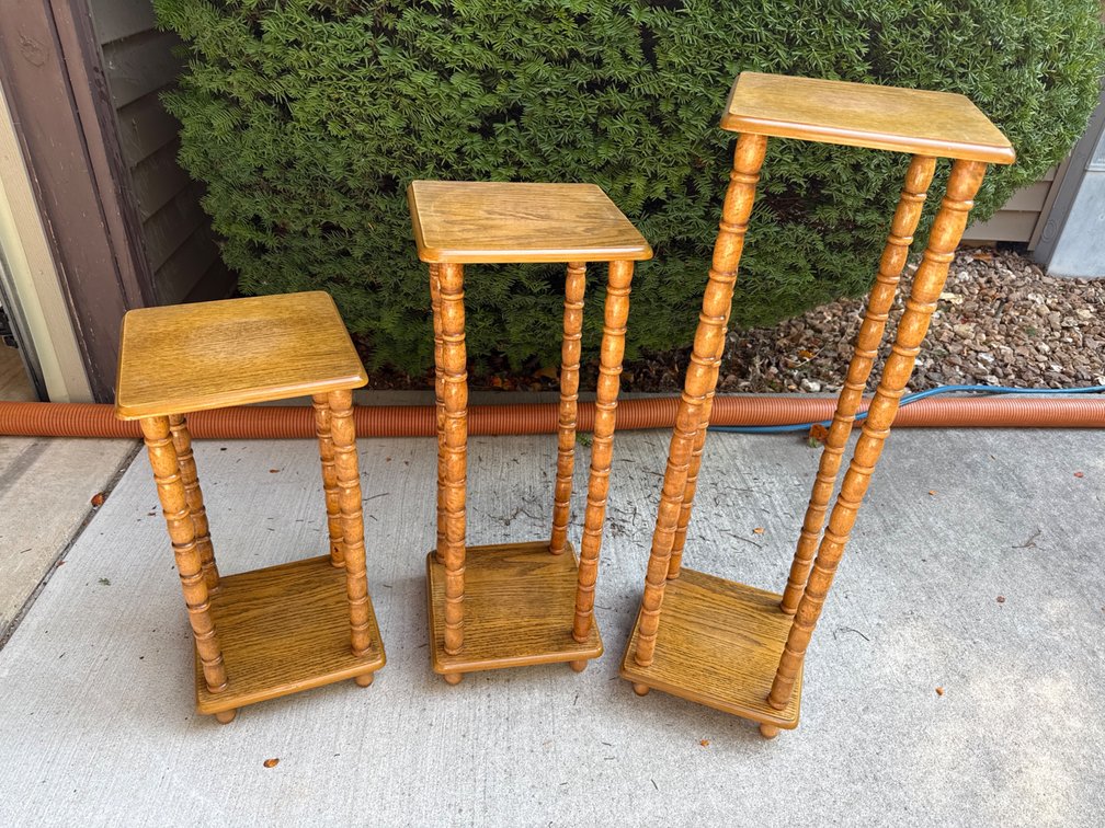 Set of 3 Wood Tables