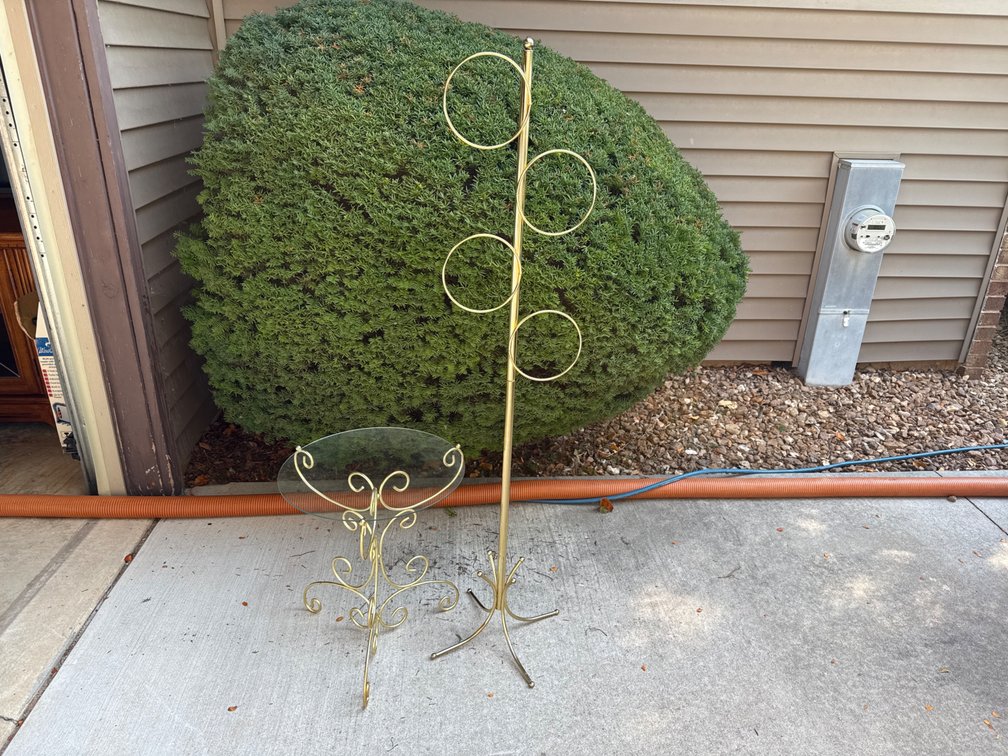 Brass Colored Tree & Plant Stand