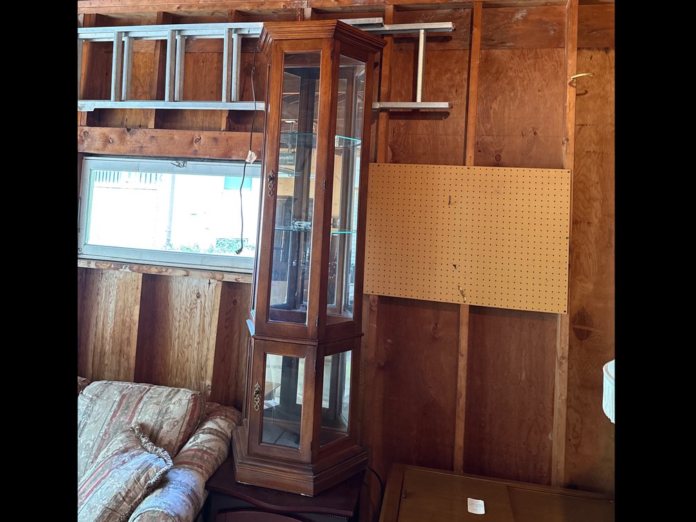 Lighted Mirror Curio Cabinet 72” x 24” x 12”